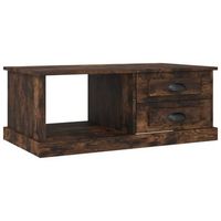 mesa de centro madera contrachapada roble ahumado 90x50x35 cm vidaxl