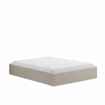 Cama Con Caja De Almacenamiento De 160x200cm Pana Beige Austin
