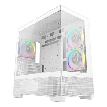 Caja DeepCool CG380 3F WH panorámica blanca con cristal templado y 3 ventiladores ARGB