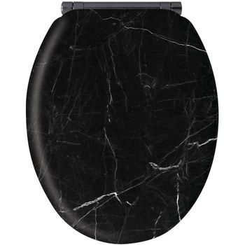 Asiento De Inodoro De Mármol Negro - Mdf Fsc