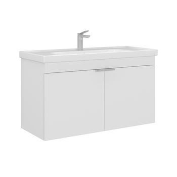 Mueble Para Lavabo  - 100 X 45 X 58 Cm - Blanco Mate