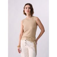 liu jo blusa top de punto con lazo para mujer