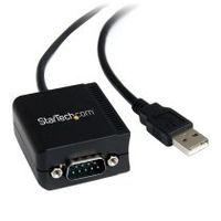startechcom cable usb a serie de 1 puerto ftdi de 25m - adaptador usb a rs232 - con aislamiento aptico - con retencian com - taa
