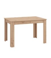 mesa de comedor extensible en color roble 76 x 120-160 x 80 cm