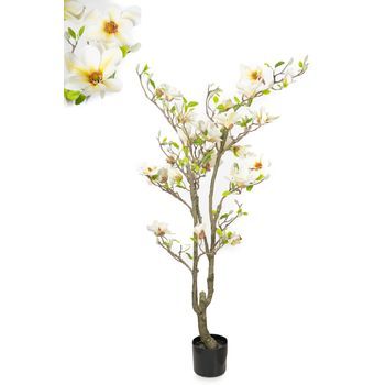 Maceta Flor Magnolio Blanco
