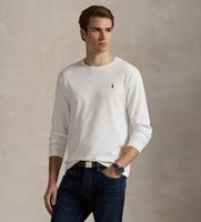 polo ralph lauren para hombre 710760121002 camiseta de algodon custom slim fit blanco m casual manga larga