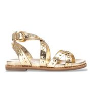 carmela para mujer 16239303-oro sandalias de piel 162393 dorado 40 plano hebilla casual