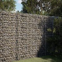 cesta gaviones  gavion para piedras  gavion decorativo con cubierta hierro galvanizado 100x100x200 cm cfw995603