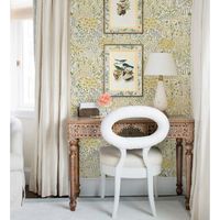 papel pintado vinilico ecologico diseno jardin botanico color intenso amarillo - amy garden 682149 de gaulan - rollo de 10 m x 052 m