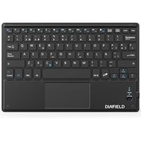 fgns teclado inalambrico espanol n con panel tactilr teclado con touchpad bluetooth inalambrico de 10 pulgadas multi-funcion espanol qwerty espanol para tabletpadtvordenador
