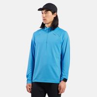 odlo essential ceramiwarm mid layer 12 zip camiseta de running hombres - azul claro