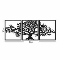 decoracion pared de metal mt-7 negro 40x49 cm 3 piezas