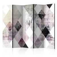 biombo - rhombic chessboard pink ii 225x172 cm