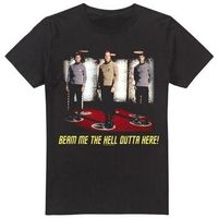 star trek camiseta manga larga beam me out para hombre