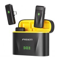 pisen mc1 1-a-11-a-2 microfono lavalier inalambrico 24g con estuche de carga 360 omnidireccional hifi dsp cancelacion