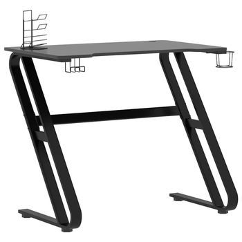 Escritorio Gaming Con Patas En Forma De Zz Negro 90x60x75 Cm Vidaxl