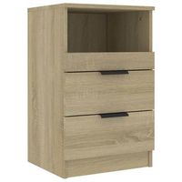 mesita de noche  mesa auxiliar  mesilla madera contrachapada color roble sonoma