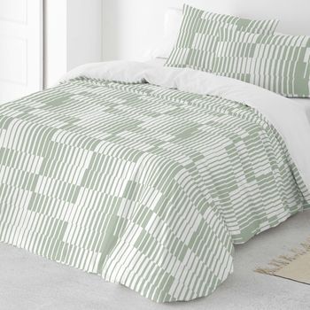 Funda Nórdica 3 Piezas 100% Algodón Cama 180 Cm Sandal Marcos Green