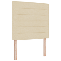 cama individual  cama con box spring y colchon crema 80x200 cm tela cfw99135