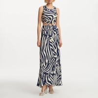 essentiel antwerp fiora o-ring chiffon midi dress - uk 14