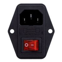 conector alimentacion c14 ac con fusible hembra negro 10 a