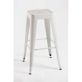 Pack 2 Taburetes Torix Altos 76 Cm De Acero Reforzado 76*30*30 Cm - Blanco