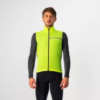 castelli squadra stretch vest - xl - yellow fluodark gray