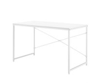 mesa escritorio roros en mdf y metal 120 x 60 x 72 cm - blanco encasa