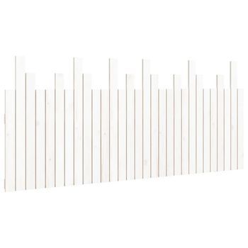 Cabecero De Cama De Pared Madera Maciza Pino Blanco 185x3x80 Cm Vidaxl