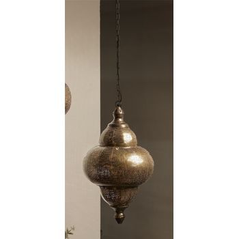 Lampara Techo Bluma Oriental Cobre Env. Y Oro 36dx62 Cms