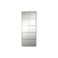 espejo hierro cristal 60x2x150 ventana dorado