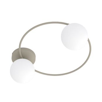 Plafón de techo buga moca opal (2 luces)
