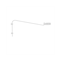 lampara de pared led zafferano super o con brazo blanco recargable y regulable