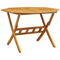 mesa de jardin  mesa de exterior plegable madera maciza de acacia o110x75 cm