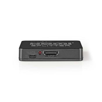 Divisor de vídeo Nedis VSPL34002BK HDMI 2 salidas 4K ABS/PVC Negro