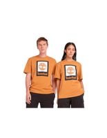 camiseta timberland stack logo colored short sleeve tee wheat