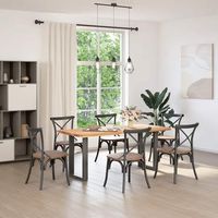 patas mesa centro forma u 2 uds  patas para mesa antracita 50x72-73cm acero