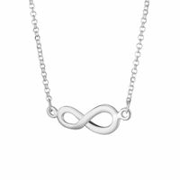 personalised silver infinity necklace