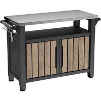 mueble para barbacoa deco grande marron de resina keter