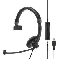 sennheiser epos sc 45 auricular monoaural usb negro
