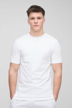 Camiseta Tall Básica Ajustada Al Músculo, Blanco