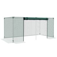 outsunny jaula de proteccion para plantas invernadero con puerta con cremallera tubos de acero galvanizado 240x120x110 cm verde   aosom espana