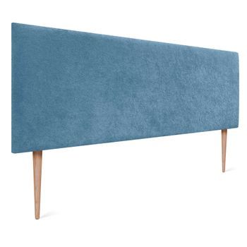 Dhome Cabecero Azul 160cm Acabado Toalla Soft Tapizado Liso Con Patas 4cm Grosor 105 Alto Tejido Suave Para Pared Acústicos Cabeceros Absorbentes (160cm, 4cm - 105 Al. - Azul)