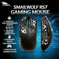 raton inalambrico bluetooth smailwolf rs7 tres modos para juegos portatil computadora de escritorio paw3311 apto para manos grandes
