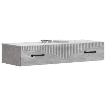 Mesa Lateral Montada En La Pared Gris Hormigón