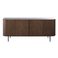 aparador de chapa de nogal y mdf de 198 cm