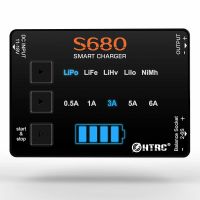 cargador de lipo htrc s680 80w 6a ac a dc mini rc para baterias lipolifelihvlilon1-15s nimh de 1-6s con adaptador 15