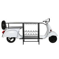 mueble bar metal madera 240x72x110 scooter blanco