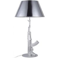 lampara de mesa - lampara diseno pistola - grande - beretta  plata