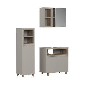 Conjunto De Muebles De Baño Elnor 3 Piezas Con Gabinete Midi Vicco